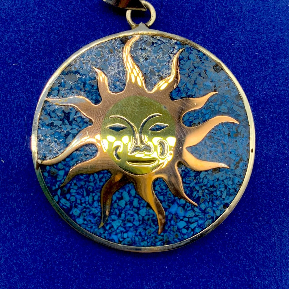 925 Sun/Star of David Mosaic Pendant